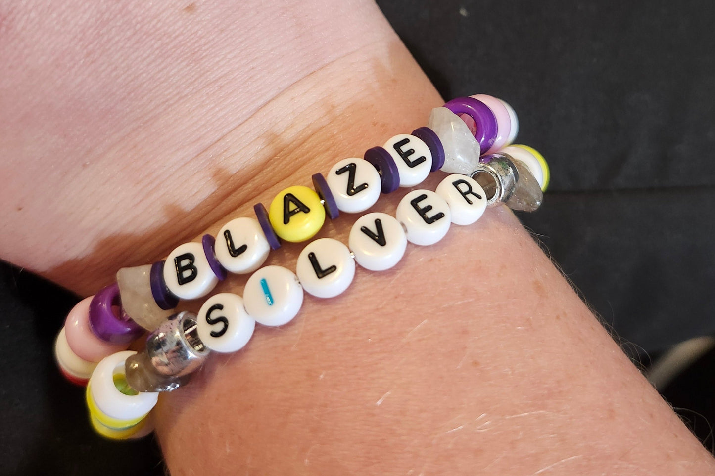 Sonic The Hedgehog Silver and Blaze Bracelets